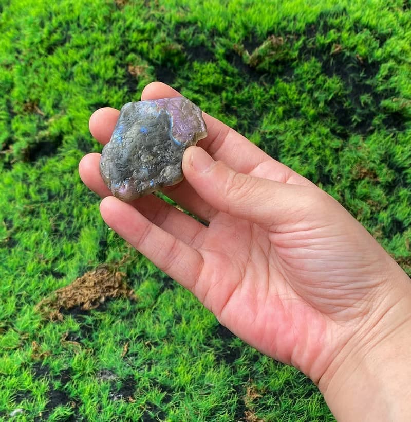 能量擺飾-精選天然幾何紫色拉長石 財運水晶 快速出貨