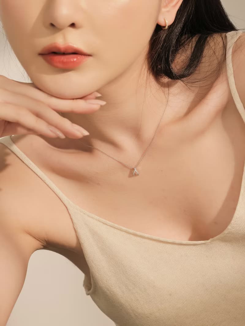 美夢成真。許願骨純銀項鍊