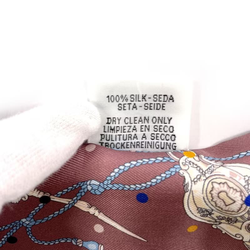 【日本直送 中古美品】エルメス HERMES ツイリー スカーフ 063871S LES CLES A POIS レ・クレ・ア・ポア 鍵 シルク100%