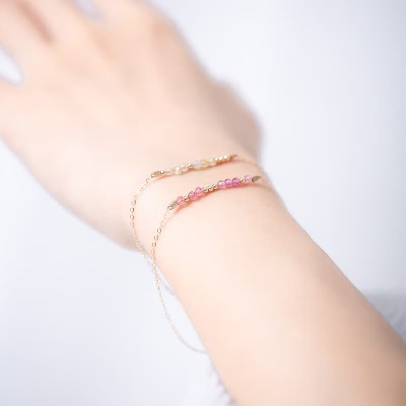 碧璽摩斯密碼 14KGF手鍊