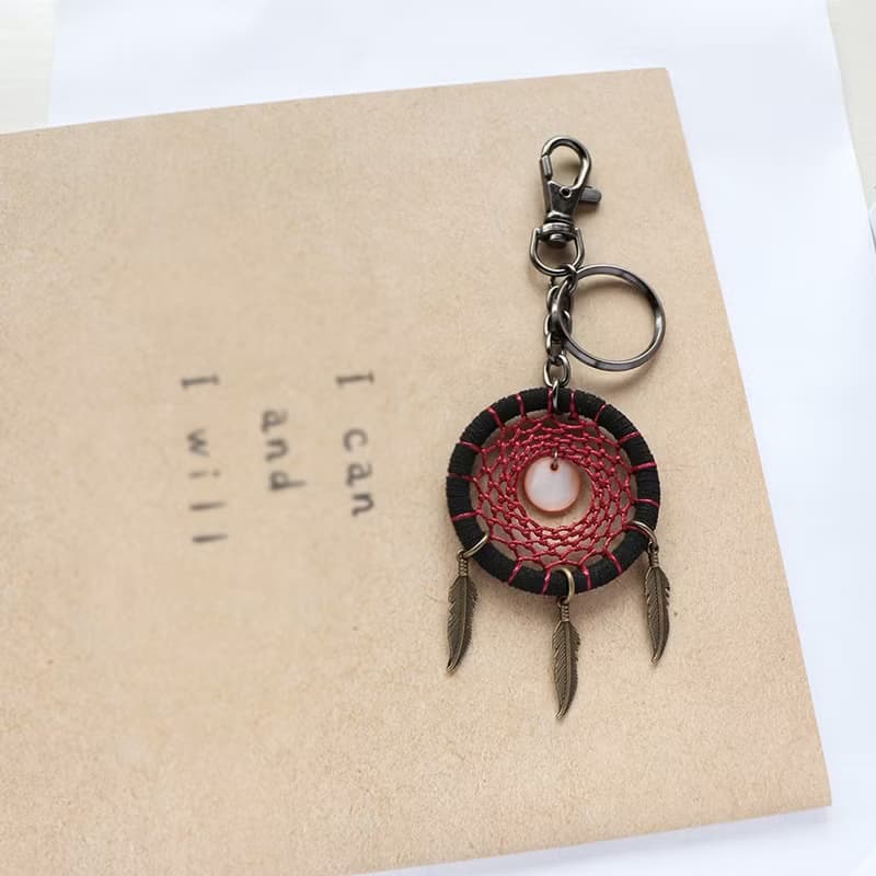極簡風III丨手作 編織 畢業禮物 捕夢網 Dreamcatcher 鑰匙圈吊飾