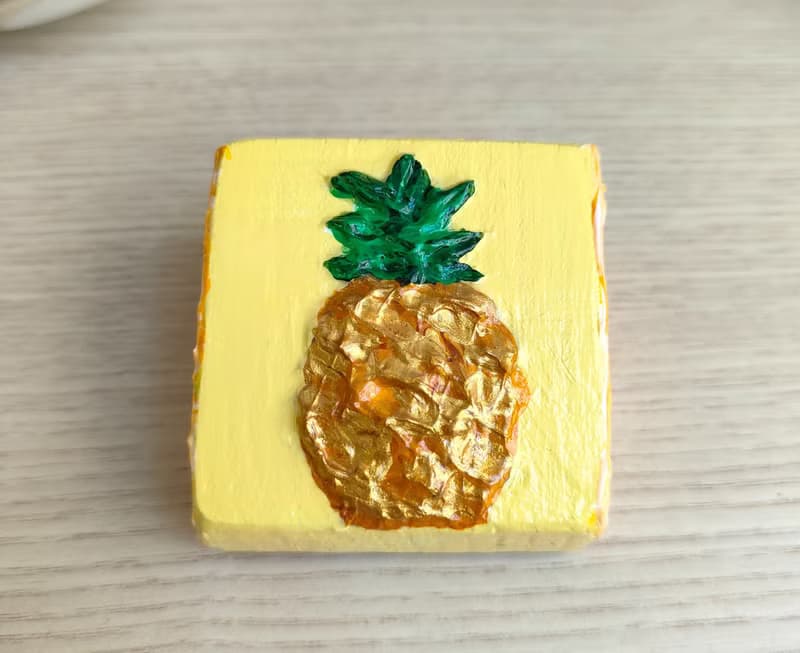 【鳳梨旺來】木頭擺飾 紙鎮 文鎮  畢業禮物