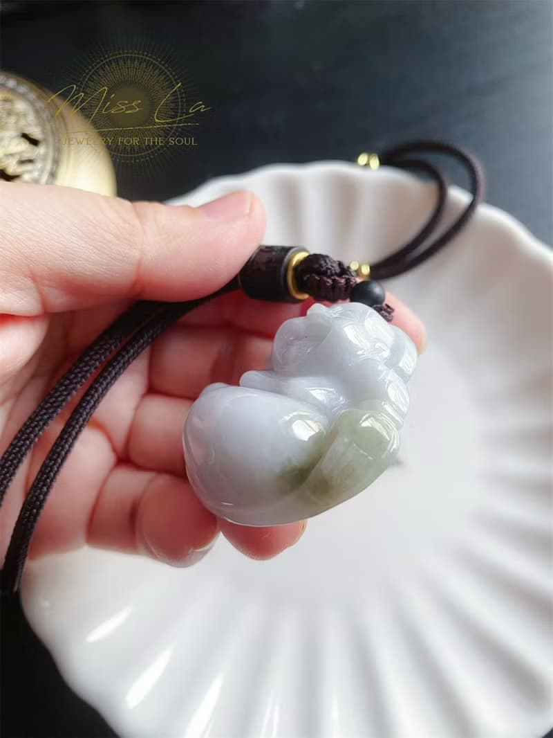 天然緬甸玉 翡翠 細糯種翡翠佛公 彌勒佛 項鍊 禮物
