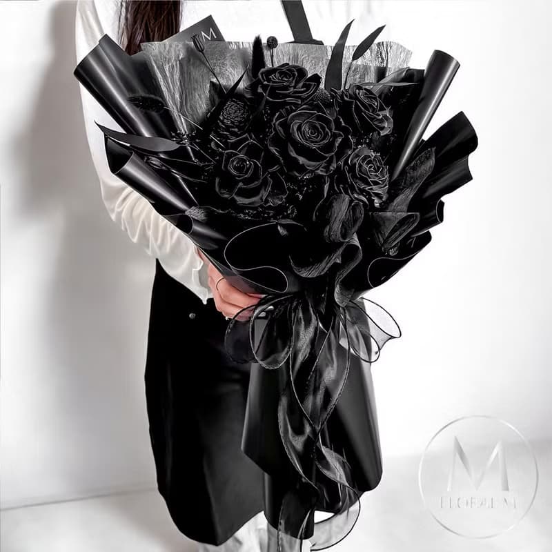 Dark Rose英式黑玫瑰永生花束