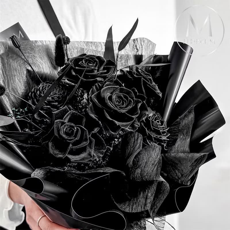Dark Rose英式黑玫瑰永生花束