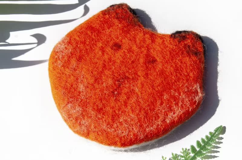 情人節禮物 聖誕交換禮物 森林系羊毛氈杯墊 動物杯墊-狗兒吸水墊