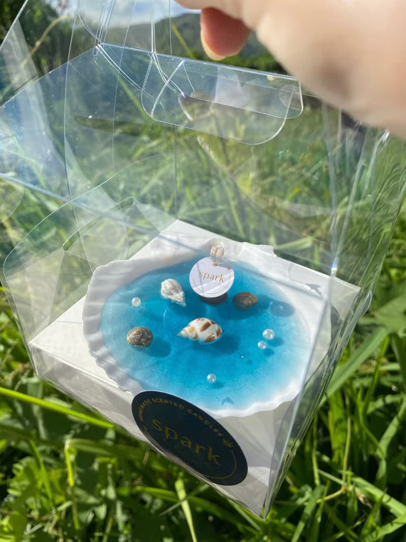 夏日海灘貝殼蠟燭 | 手工香氛蠟燭