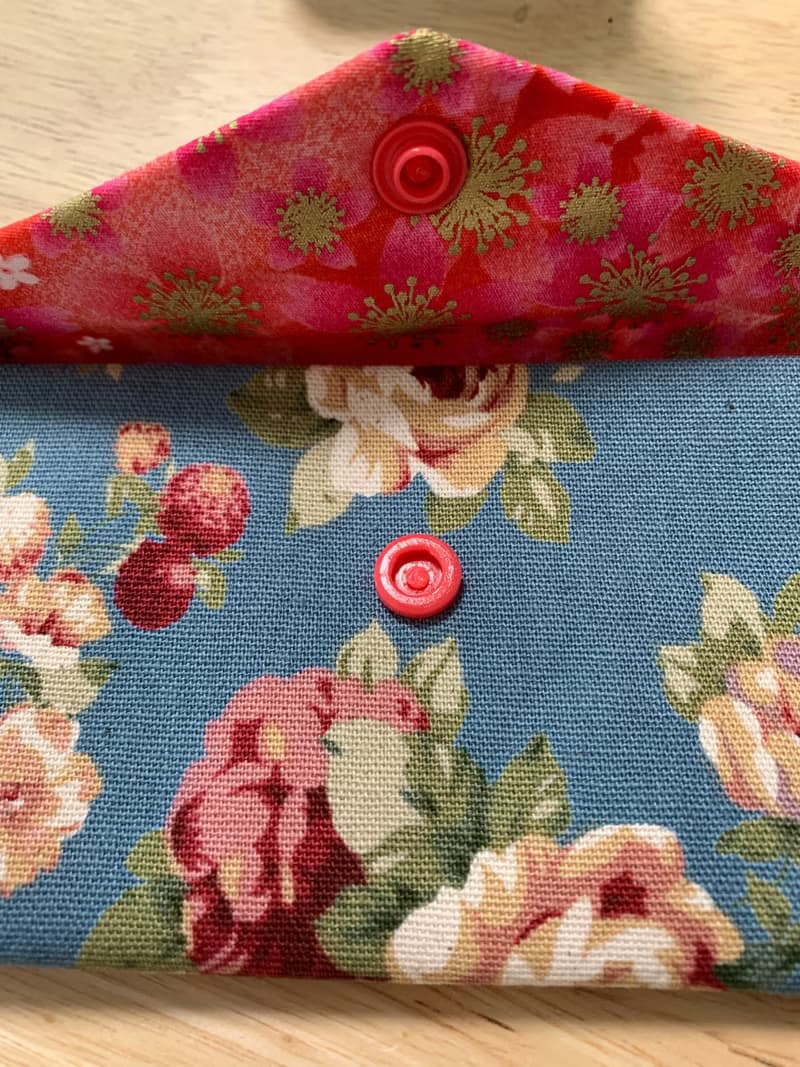 文青風環保純棉筷袋 古典玫瑰園 復古藍 優雅氣質  日本 潮物 收