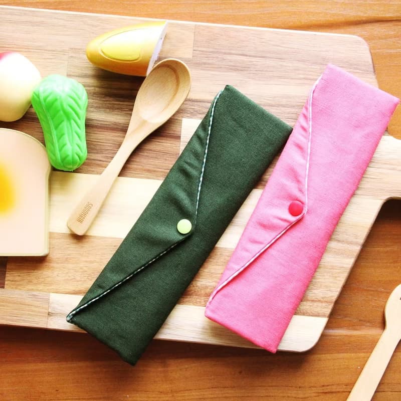 男朋友女朋友環保筷袋 ~ 收納包 .手作餐袋.自我風格.文青