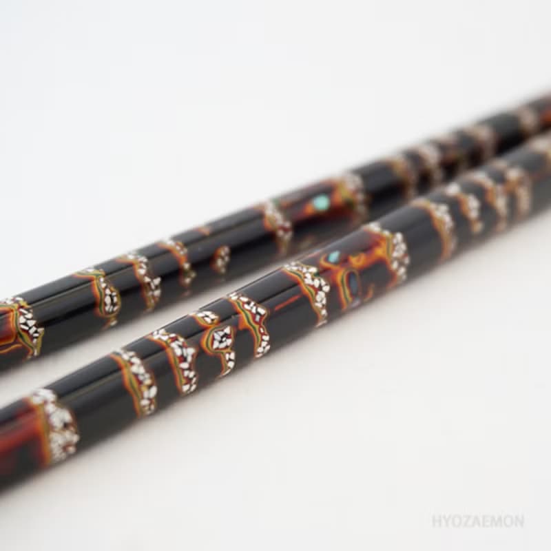 兵左衛門　高級若狭塗箸　波瀬　大　中　桐箱入り