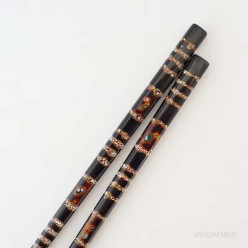 兵左衛門　高級若狭塗箸　波瀬　大　中　桐箱入り