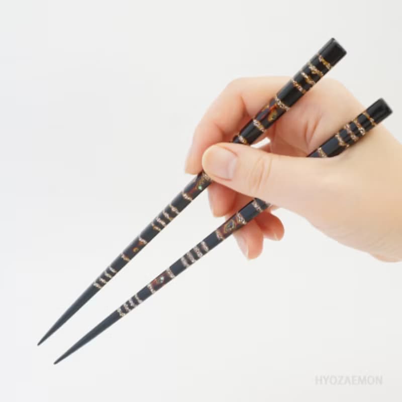 兵左衛門　高級若狭塗箸　波瀬　大　中　桐箱入り