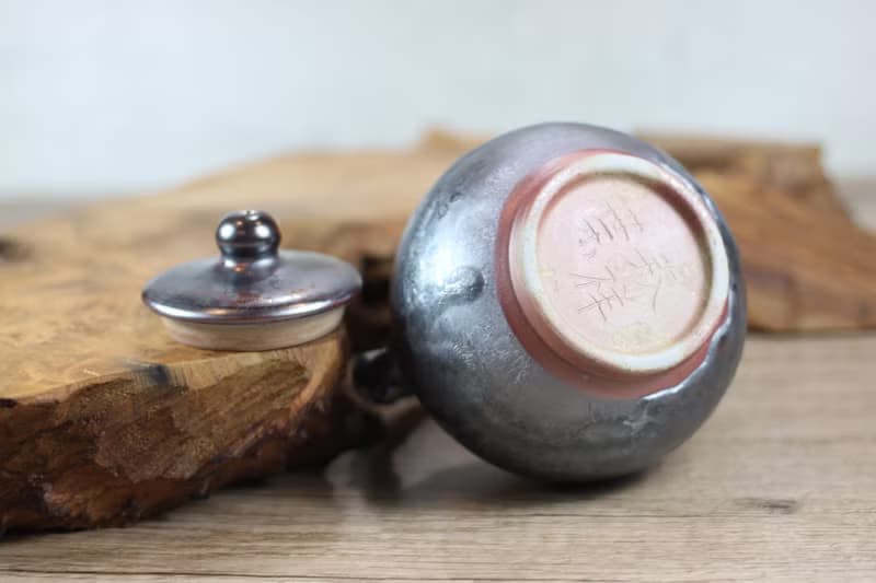 【母親節禮物】250ml 天目柴燒 竹節提樑茶壺 葉敏祥手作精品