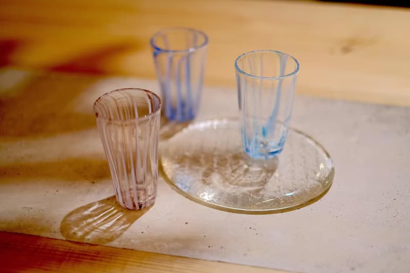 直紋茶酒兩用杯(中) | 玻璃熾造 工坊手作