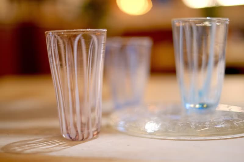 直紋茶酒兩用杯(中) | 玻璃熾造 工坊手作