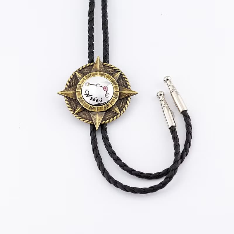 十二星座系列 保羅領帶 Bolo Tie 皮革項鍊 皮繩領帶 長項鍊