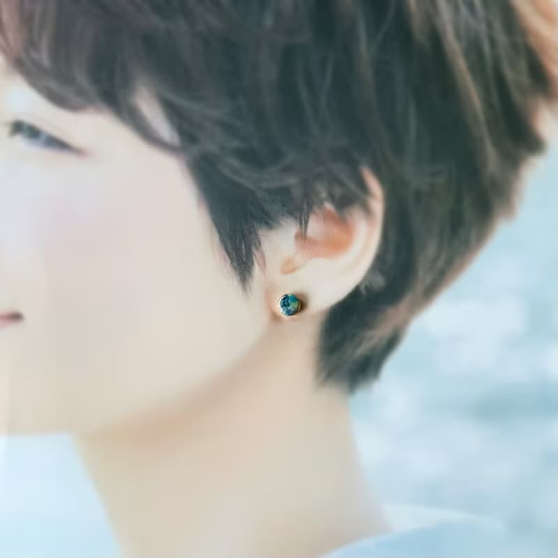 【再販】星空 金継ぎ 陶器 ピアス ノンホールピアス 星 やきもの 小さい 小ぶり シンプル ギフト プレゼント 贈り物 誕生日 母の日 ゴールド 金 ブルー