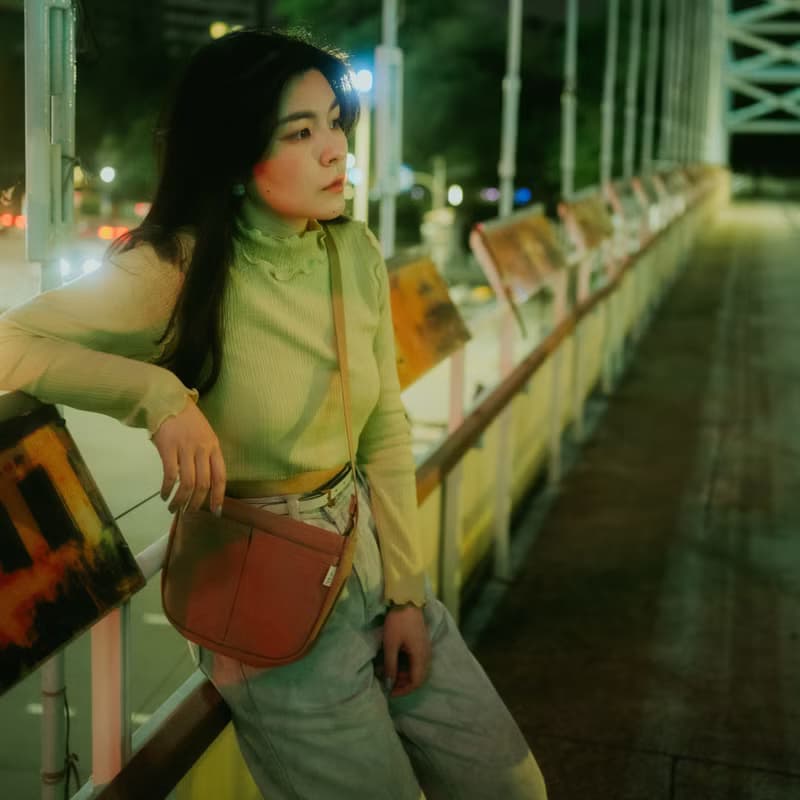 帆布半圓小側包