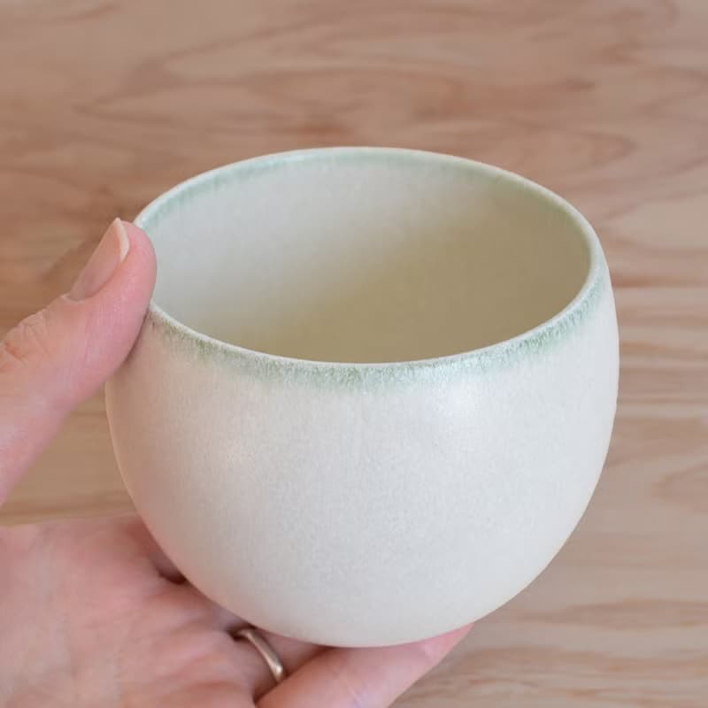 美濃焼　翠　丸碗　月白　teacup|小鉢|お碗
