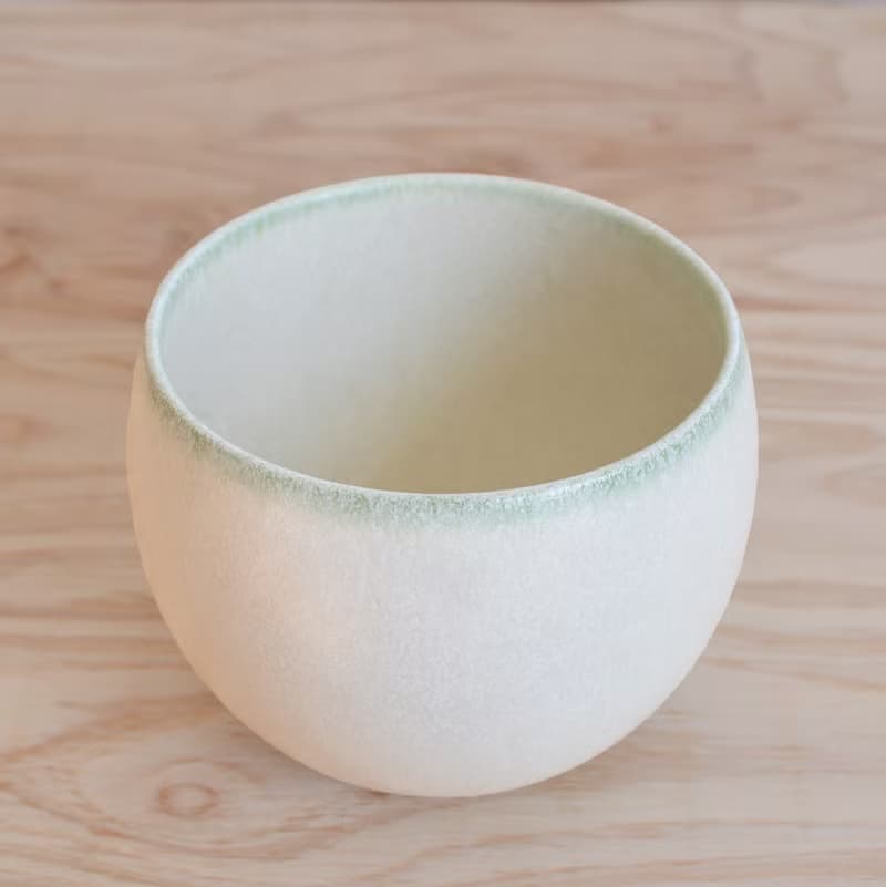 美濃焼　翠　丸碗　月白　teacup|小鉢|お碗