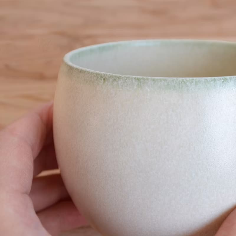 美濃焼　翠　丸碗　月白　teacup|小鉢|お碗