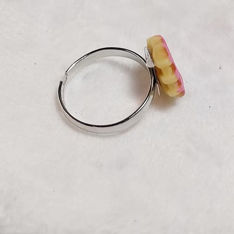 Waffle Ring Handmade Air Dry Clay Eco Friendly Stainless