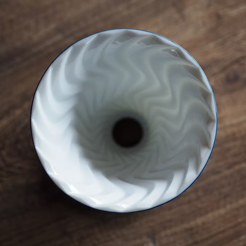 鸚鵡螺 緩流速沈浸 咖啡濾杯 【一青釉】 (1-4杯)