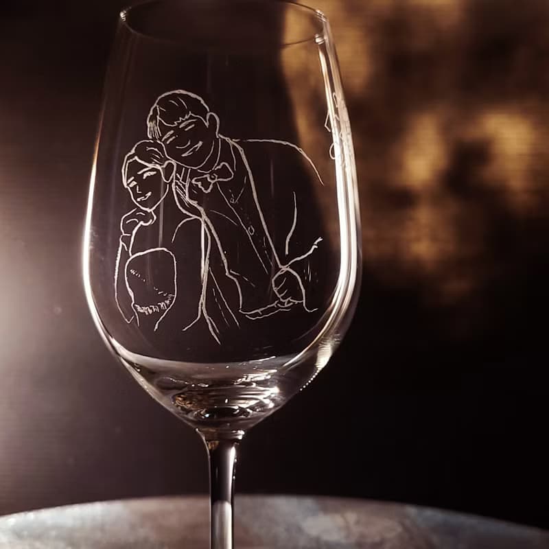 【命中注定遇見你對杯】 客定 In love 高腳杯 手工雕圖/免費刻字