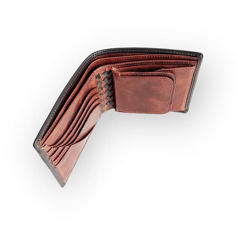 番外編Basicウォレット  ブライドルレザーD.brown×国内産仔牛革Brown