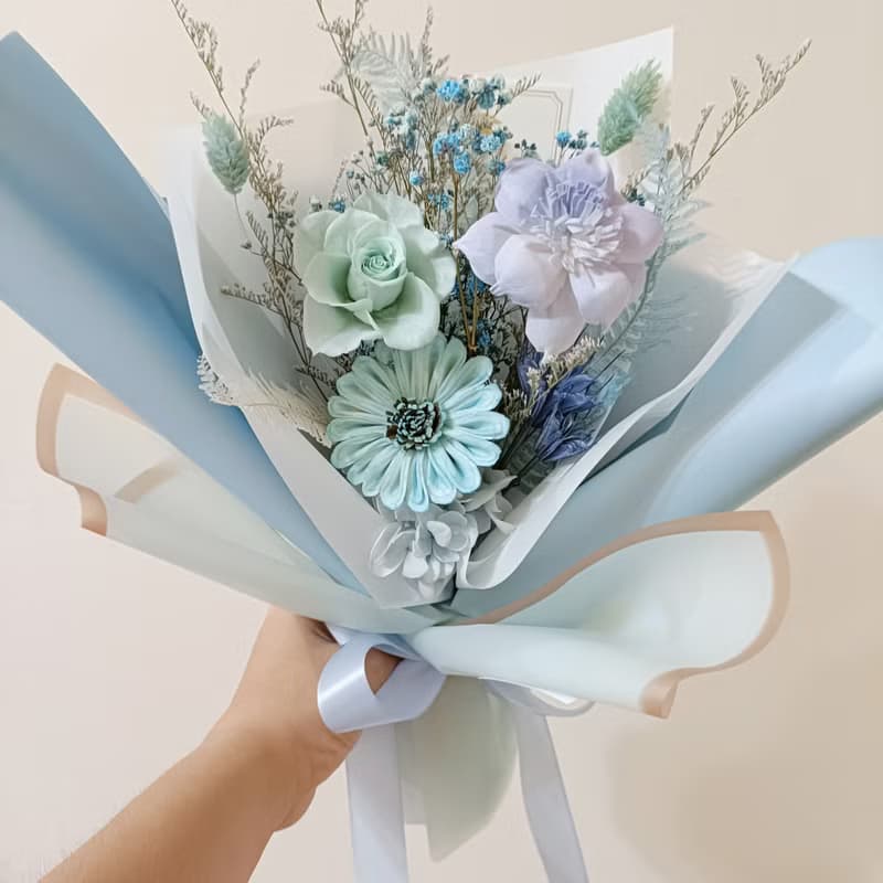 畢業花束禮物 永生康乃馨玫瑰花束 情人節生日企業贈品課程