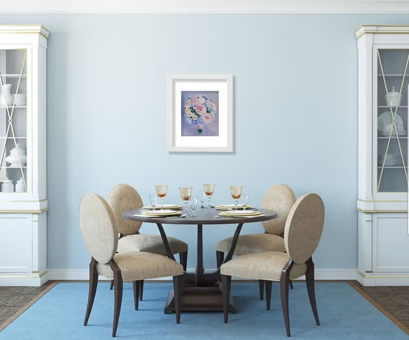 Peony Bouquet Painting Rose Original Wall Art Wedding Flower Oil Painting 12x10