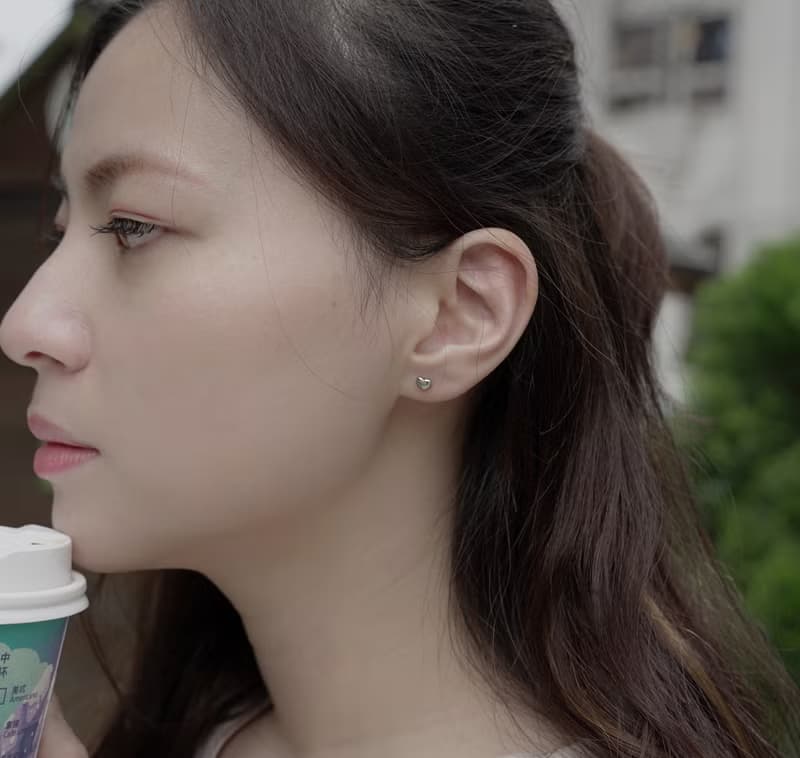 砰砰愛心耳環 抗過敏醫療鋼耳環 可配戴洗澡