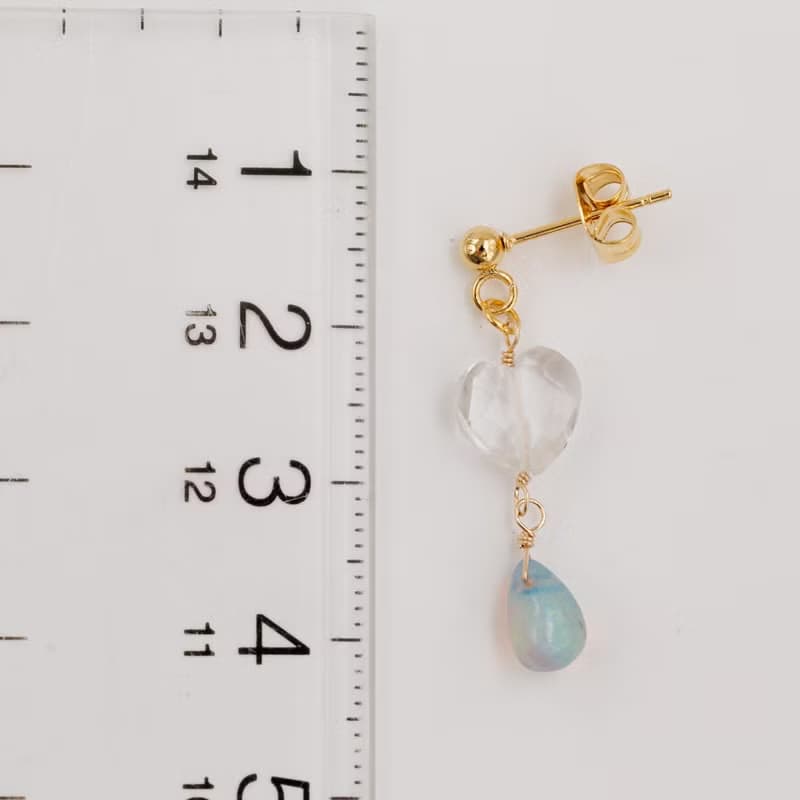 水晶 カラーオパール オパール ピアス イヤリング ピアスチャーム