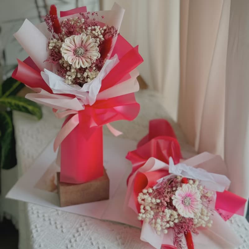 索拉小花束 四色可挑選.乾燥花束.節日.花束.結婚小物
