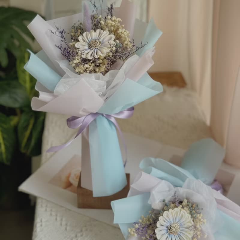 索拉小花束 四色可挑選.乾燥花束.節日.花束.結婚小物