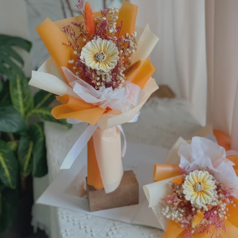 索拉小花束 四色可挑選.乾燥花束.節日.花束.結婚小物