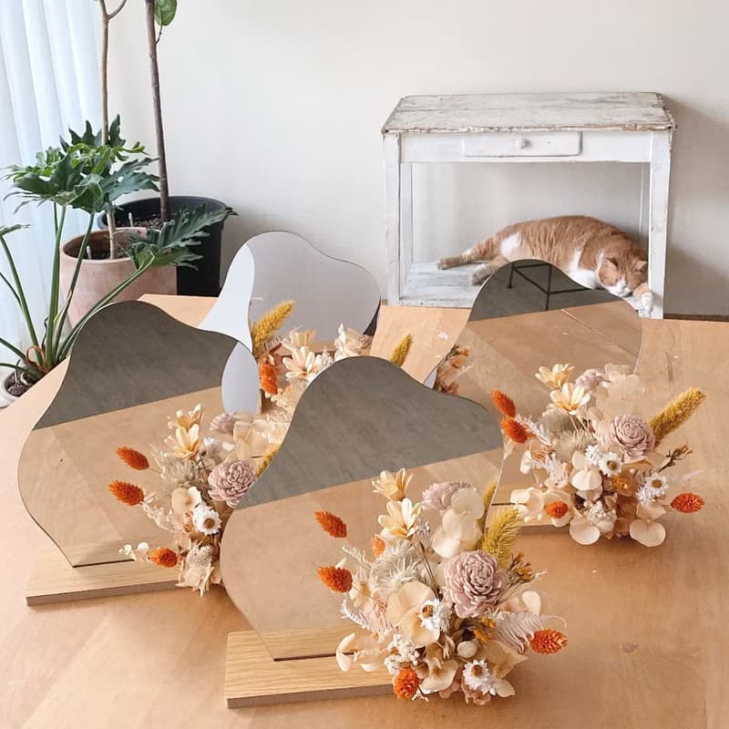 永生花鏡子花禮  開幕花禮 生日花禮 情人節禮物
