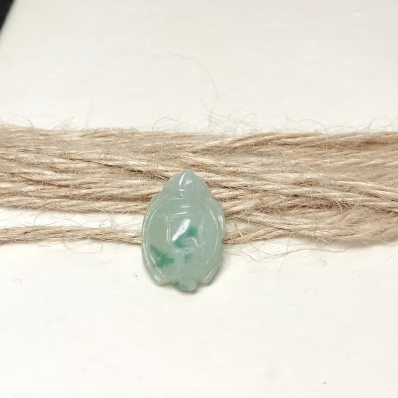 【吉祥‧長壽】冰飄藍花翡翠烏龜 | 天然緬甸A貨翡翠 | 送禮