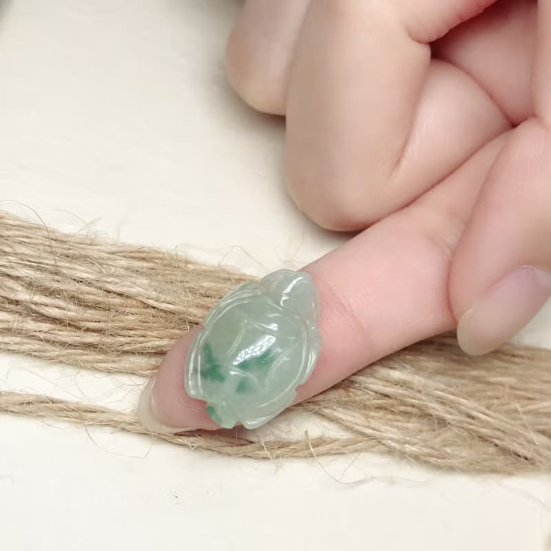 【吉祥‧長壽】冰飄藍花翡翠烏龜 | 天然緬甸A貨翡翠 | 送禮