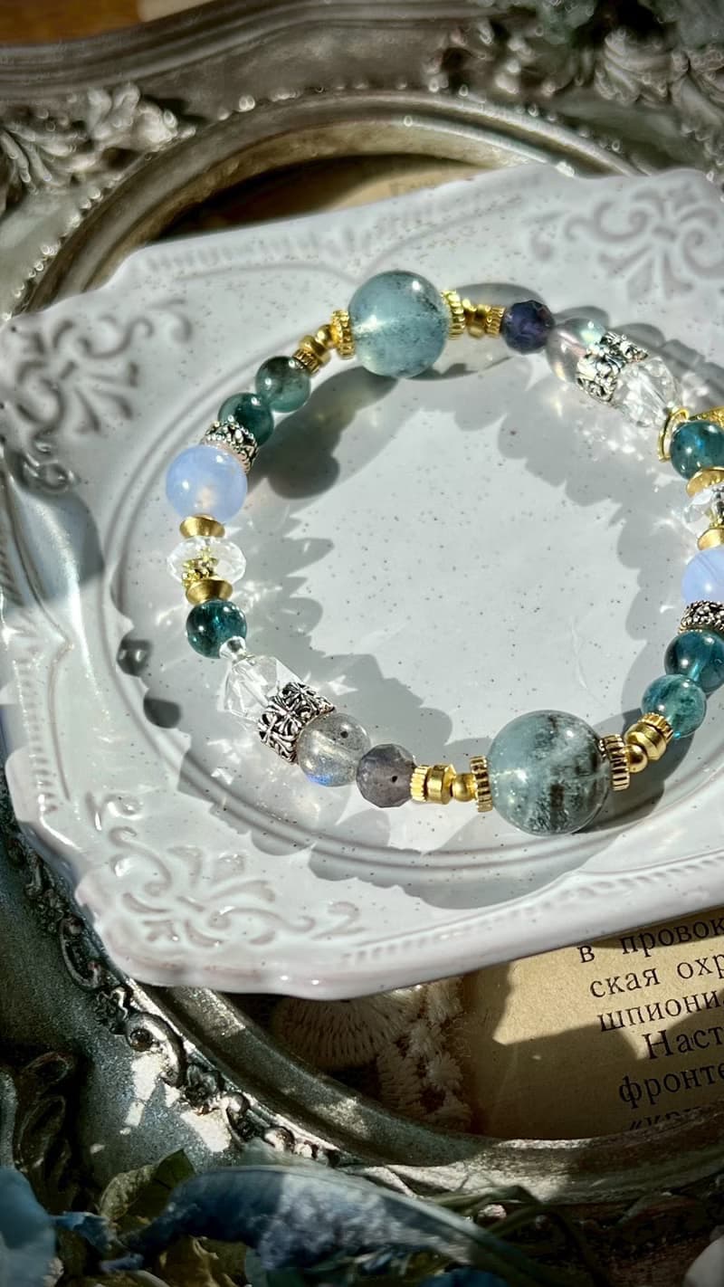 -塵埃-天然水晶手鏈/黃銅手鍊