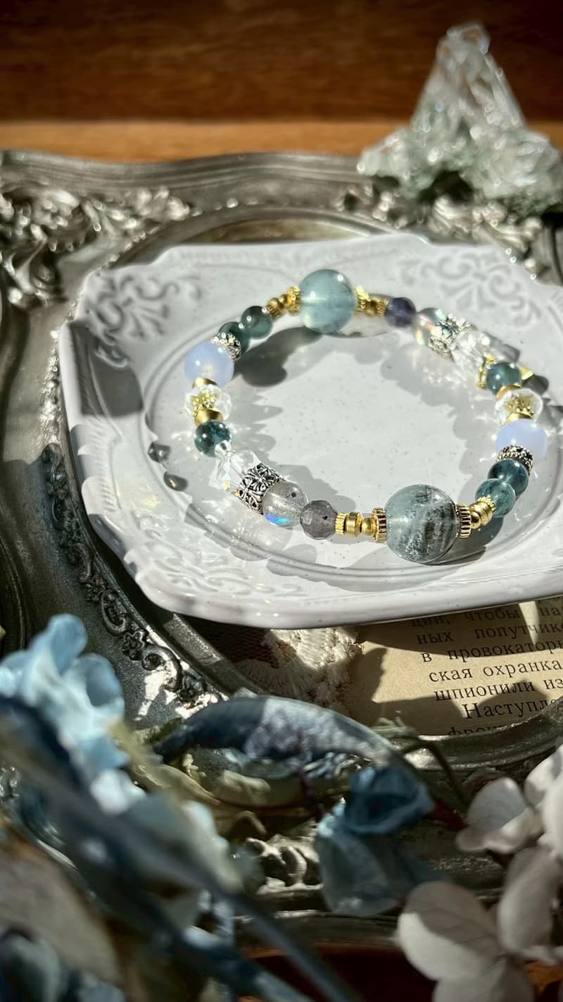 -塵埃-天然水晶手鏈/黃銅手鍊