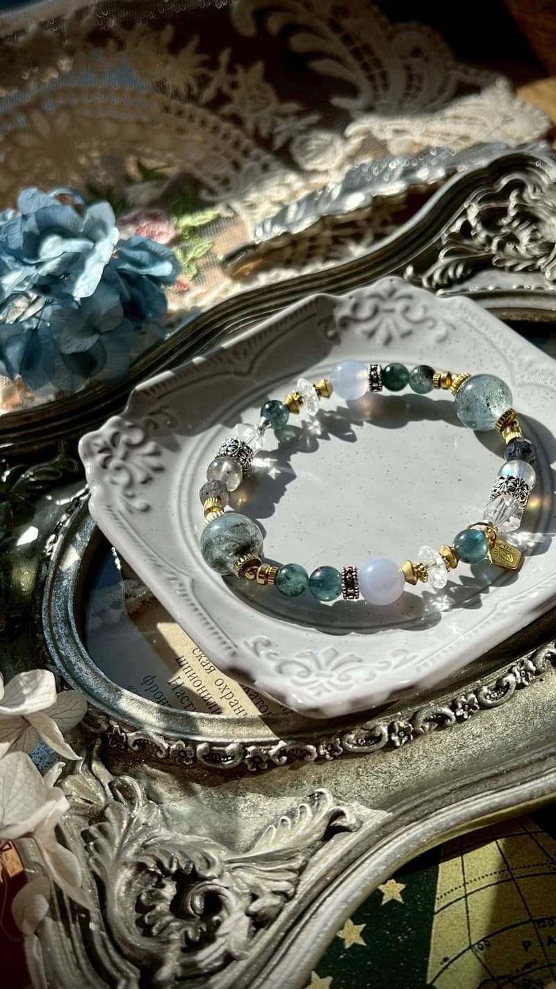 -塵埃-天然水晶手鏈/黃銅手鍊