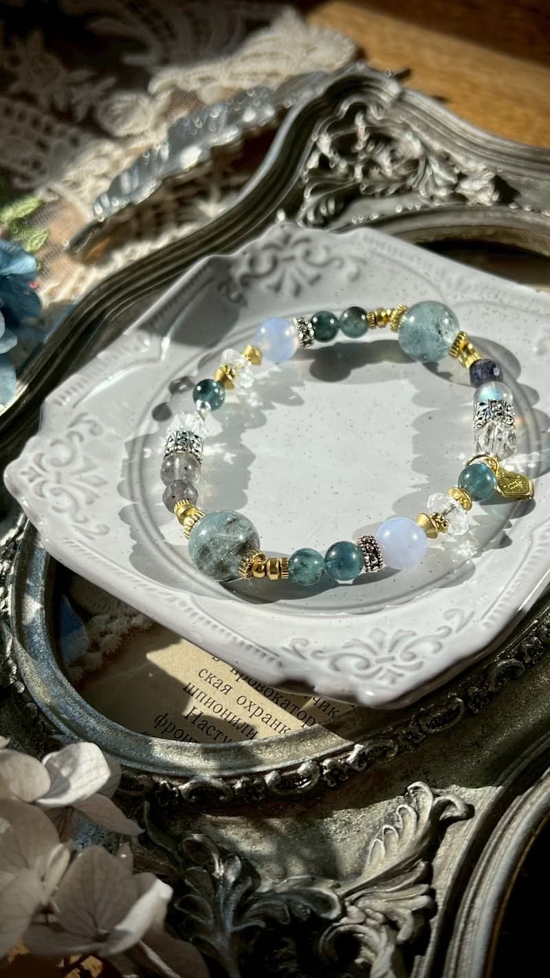 -塵埃-天然水晶手鏈/黃銅手鍊