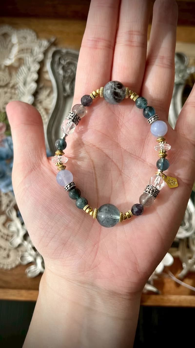 -塵埃-天然水晶手鏈/黃銅手鍊