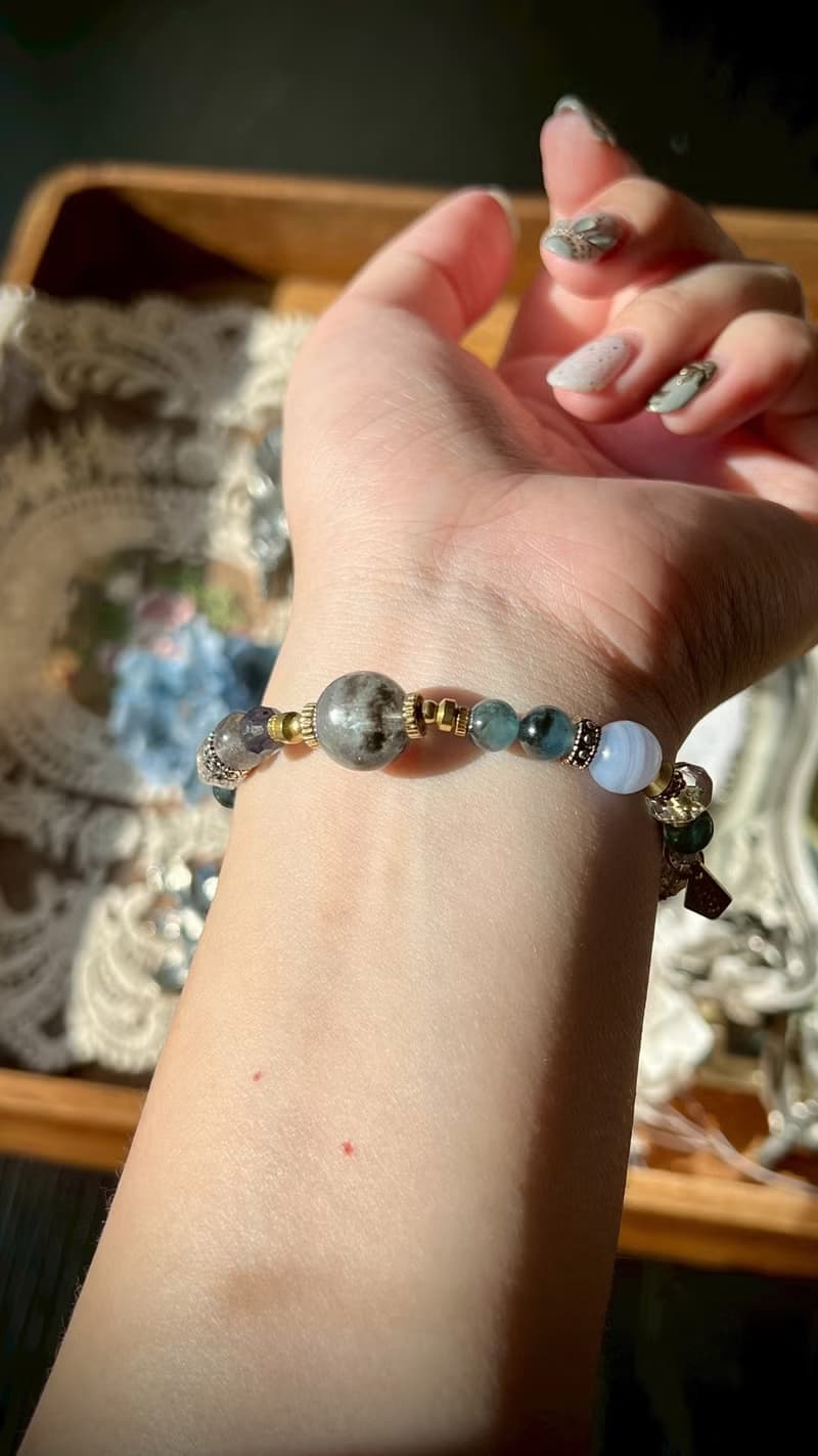 -塵埃-天然水晶手鏈/黃銅手鍊