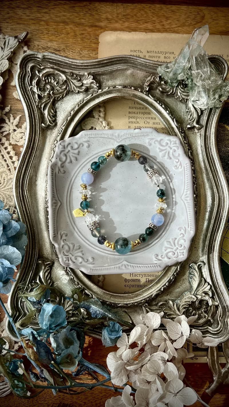 -塵埃-天然水晶手鏈/黃銅手鍊