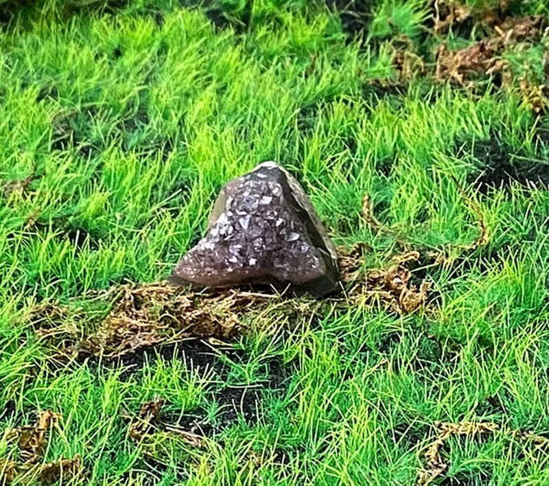 能量擺飾-天然可愛山形紫晶鎮 紫水晶 財運水晶 增智慧