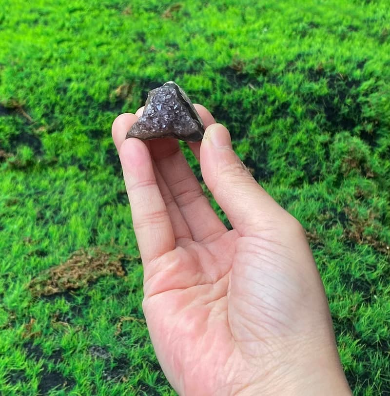 能量擺飾-天然可愛山形紫晶鎮 紫水晶 財運水晶 增智慧