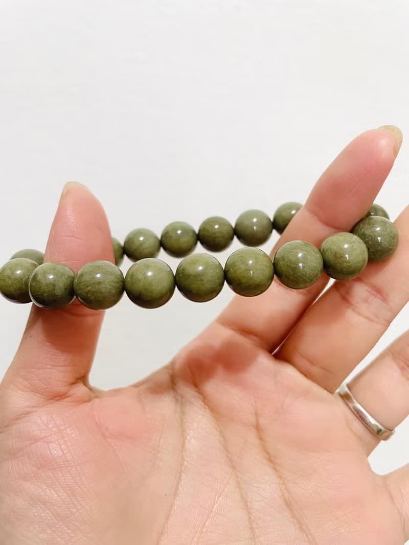 靜謐森語 茶嶼守護【抹茶森語阿拉善手串】心靈茶席/一物一拍