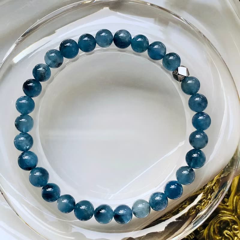 ITS-B653【設計款・精品6款・魔鬼海藍寶】天然石水晶手鍊手環